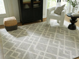 Furniture City Houma - Ashley Furniture - Unawick Rug - Large Rug / Gray/Ivory - R407331