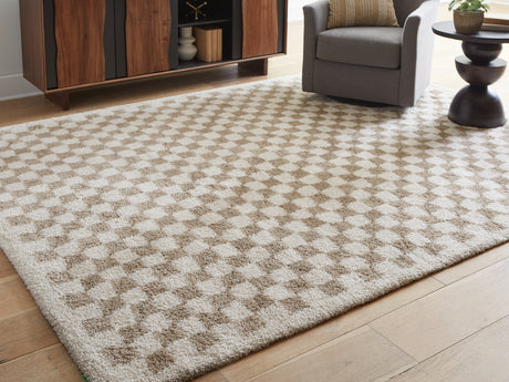 Furniture City Houma - Ashley Furniture - Karamen Large Rug - Large Rug / Taupe/Ivory - R407341