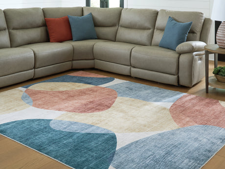 Furniture City Houma - Ashley Furniture - Chanleigh Washable 7'6" x 9'6" Area Rug - Washable 7'6" x 9'6" Area Rug / Multi - R407371