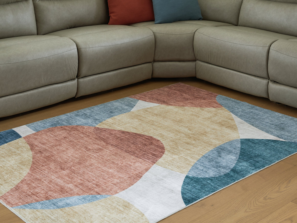 Furniture City Houma - Ashley Furniture - Chanleigh Washable 5' x 7' Area Rug - Washable 5' x 7' Area Rug / Multi - R407372