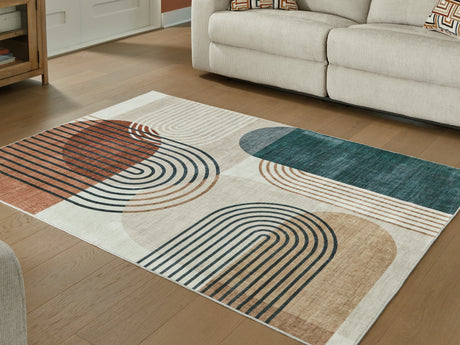 Furniture City Houma - Ashley Furniture - Farrendale Washable 5' x 7' Area Rug - Washable 5' x 7' Area Rug / Multi - R407382