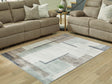 Furniture City Houma - Ashley Furniture - Larkport Washable 5' x 7' Area Rug - Washable 5' x 7' Area Rug / Cream/Brown/Gray - R407412