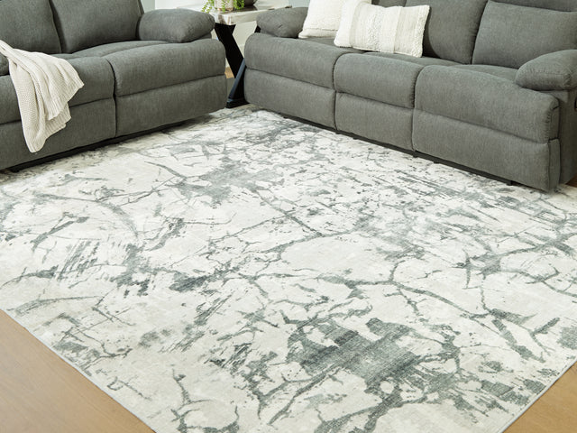 Furniture City Houma - Ashley Furniture - Tobinbury Rug - Washable 8' x 10' Area Rug / Gray - R407421