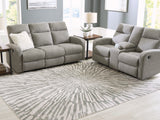 Furniture City Houma - Ashley Furniture - Verland Rug - Washable 7'6" x 9'6" Area Rug / Gray/White - R407431