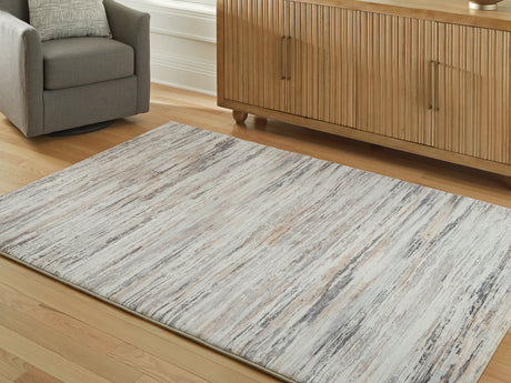 Furniture City Houma - Ashley Furniture - Nace Rug - 5' x 7' Area Rug / Gray/Brown/White - R407472