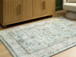 Furniture City Houma - Ashley Furniture - Ladstoney 5' x 7' Area Rug - 5' x 7' Area Rug / Teal/Beige/Ochre - R407502