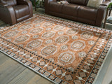 Furniture City Houma - Ashley Furniture - Qaabiz Rug - 7'8" x 10' Area Rug / Sienna/Ivory/Black - R407521