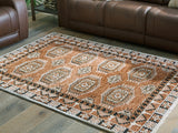 Furniture City Houma - Ashley Furniture - Qaabiz Rug - 7'8" x 10' Area Rug / Sienna/Ivory/Black - R407521