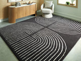 Furniture City Houma - Ashley Furniture - Eldonmore Rug - 5' x 7' Area Rug / Black/Ivory - R407572