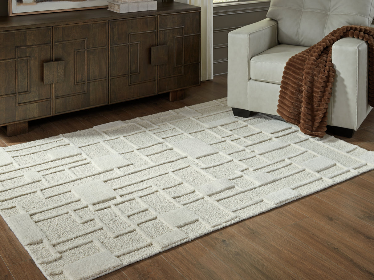 Furniture City Houma - Ashley Furniture - Empriss Rug - 5' x 7' Area Rug / Ivory - R407622