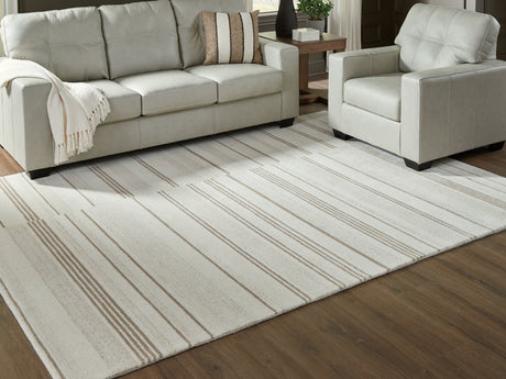 Furniture City Houma - Ashley Furniture - Gadence 7'8" x 10' Area Rug - 7'8" x 10' Area Rug / Ivory/Tan - R407641