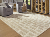 Furniture City Houma - Ashley Furniture - Lisgrove Rug - 5' x 7' Area Rug / Tan/Brown/White - R407712