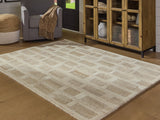 Furniture City Houma - Ashley Furniture - Lisgrove Rug - 5' x 7' Area Rug / Tan/Brown/White - R407712