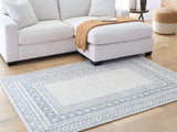 Furniture City Houma - Ashley Furniture - Azelhurst Rug - 7'8" x 10' Area Rug / Blue/Ivory/Gray - R407851