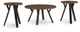 Furniture City Houma - Ashley Furniture - Elbrynn Table (Set of 3) - Occasional Table Set (3/CN) / Brown/Black - T153-13