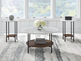 Furniture City Houma - Ashley Furniture - Wrenwich Table (Set of 3) - Occasional Table Set (3/CN) / Brown/Black/White - T167-13