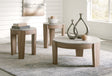Furniture City Houma - Ashley Furniture - Guystone Table (Set of 3) - Occasional Table Set (3/CN) / Light Brown - T237-13