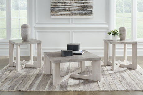 Furniture City Houma - Ashley Furniture - Garnilly Table (Set of 3) - Occasional Table Set (3/CN) / Whitewash - T247-13