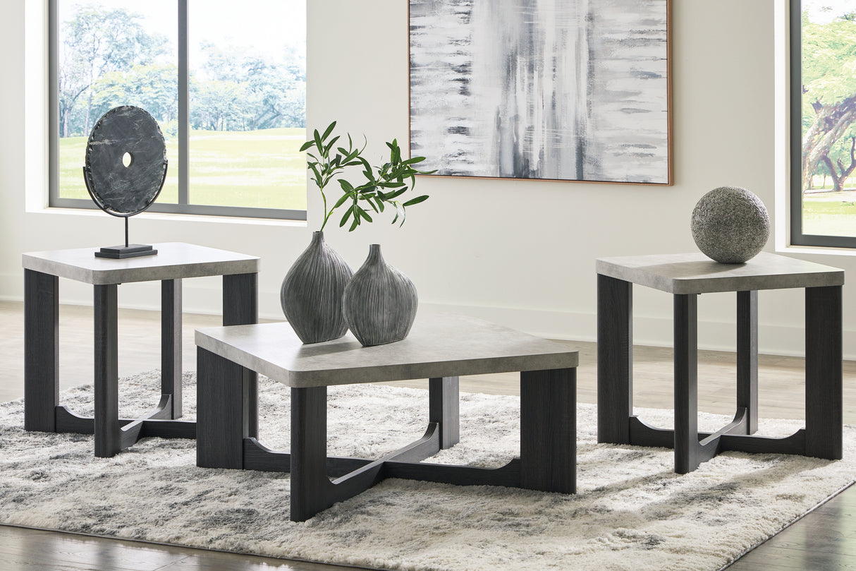 Furniture City Houma - Ashley Furniture - Sharstorm Table (Set of 3) - Occasional Table Set (3/CN) / Two-tone Gray - T251-13