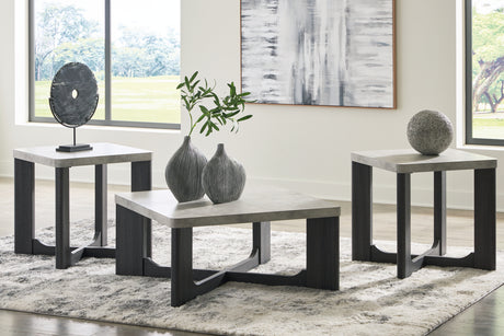 Furniture City Houma - Ashley Furniture - Sharstorm Table (Set of 3) - Occasional Table Set (3/CN) / Two-tone Gray - T251-13