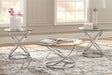 Furniture City Houma - Ashley Furniture - Hollynyx Table (Set of 3) - Occasional Table Set (3/CN) / Chrome Finish - T270-13