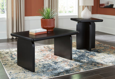 Furniture City Houma - Ashley Furniture - Mitchalli Table (Set of 2) - Occasional Table Set (Set of 2) / Black - T313-12