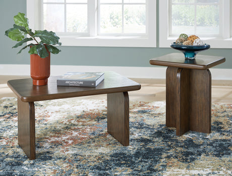 Furniture City Houma - Ashley Furniture - Shawbeck Table (Set of 2) - Occasional Table Set (Set of 2) / Medium Brown - T315-12