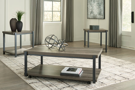 Furniture City Houma - Ashley Furniture - Wilmaden Table (Set of 3) - Occasional Table Set (3/CN) / Gray/Black - T393-13