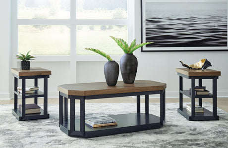 Furniture City Houma - Ashley Furniture - Landocken Table (Set of 3) - Occasional Table Set (3/CN) / Brown/Blue - T402-13