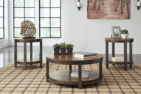 Furniture City Houma - Ashley Furniture - Roybeck Table (Set of 3) - Occasional Table Set (3/CN) / Light Brown/Bronze - T411-13