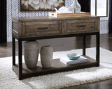Furniture City Houma - Ashley Furniture - Johurst Sofa/Console Table - Sofa Table / Grayish Brown - T444-4