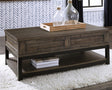 Furniture City Houma - Ashley Furniture - Johurst Coffee Table with Lift Top - LIFT TOP COCKTAIL TABLE / Grayish Brown - T444-9