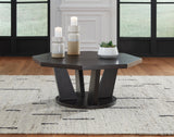 Furniture City Houma - Ashley Furniture - Chasinfield Coffee Table - Octagon Cocktail Table / Dark Brown - T458-8