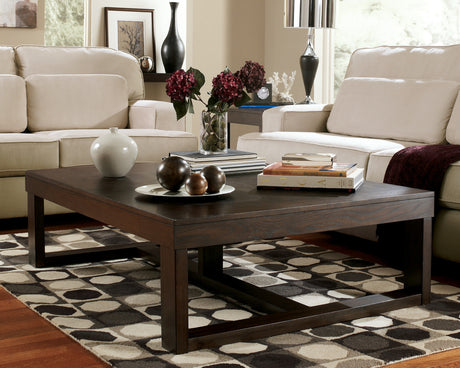 Furniture City Houma - Ashley Furniture - Watson Coffee Table - Rectangular Cocktail Table / Dark Brown - T481-1