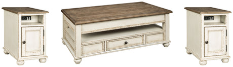 Furniture City Houma - Ashley Furniture - Realyn Coffee Table and 2 Chairside End Tables - Coffee Table and 2 Chairside End Tables - T523T1