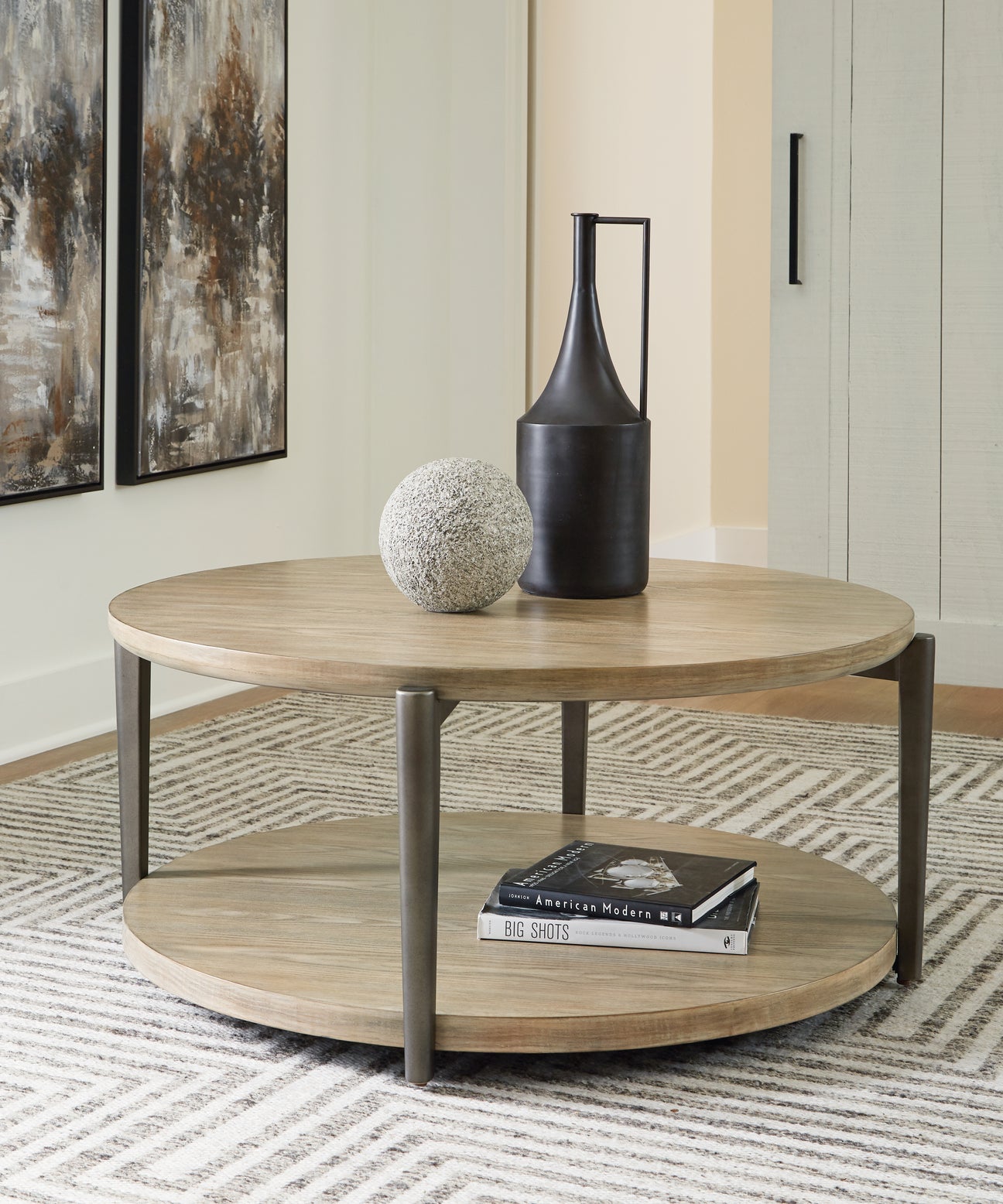 Furniture City Houma - Ashley Furniture - Dyonton Coffee Table - Round Cocktail Table - T574-8