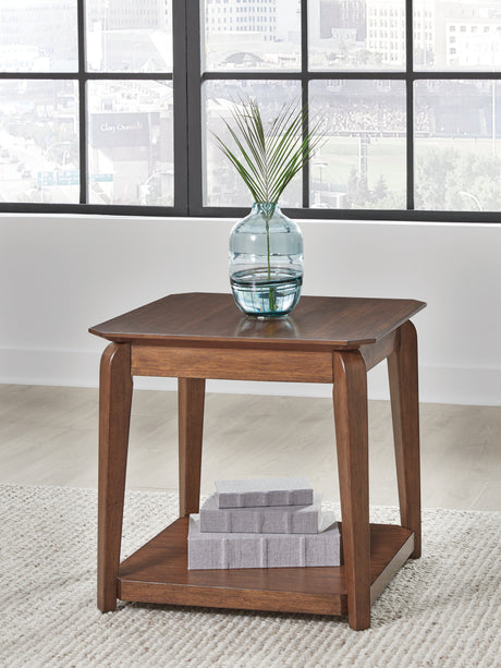 Furniture City Houma - Ashley Furniture - Trenmour End Table - Square End Table / Medium Brown - T596-2