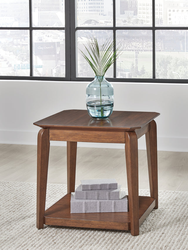 Furniture City Houma - Ashley Furniture - Trenmour End Table - Square End Table / Medium Brown - T596-2
