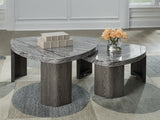 Furniture City Houma - Ashley Furniture - Surmour Stacked Coffee Table - Stacked Cocktail Table / Gray/Brown - T600-0