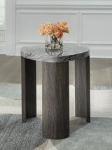 Furniture City Houma - Ashley Furniture - Surmour End Table - Triangle End Table / Gray/Brown - T600-6