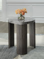 Furniture City Houma - Ashley Furniture - Surmour End Table - Triangle End Table / Gray/Brown - T600-6