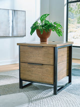 Furniture City Houma - Ashley Furniture - Montia End Table - Rectangular End Table / Light Brown - T602-3