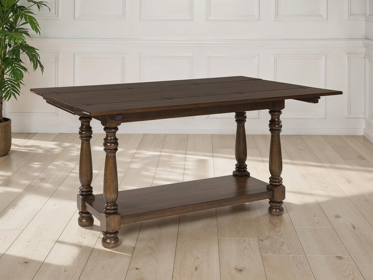Furniture City Houma - Ashley Furniture - Sturlayne Flip Top Sofa Table - Flip Top Sofa Table / Brown - T609-4