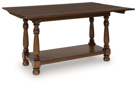 Furniture City Houma - Ashley Furniture - Sturlayne Flip Top Sofa Table - Flip Top Sofa Table / Brown - T609-4