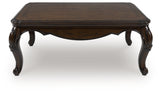 Furniture City Houma - Ashley Furniture - Maylee Coffee Table - Rectangular Cocktail Table / Dark Brown - T617-1