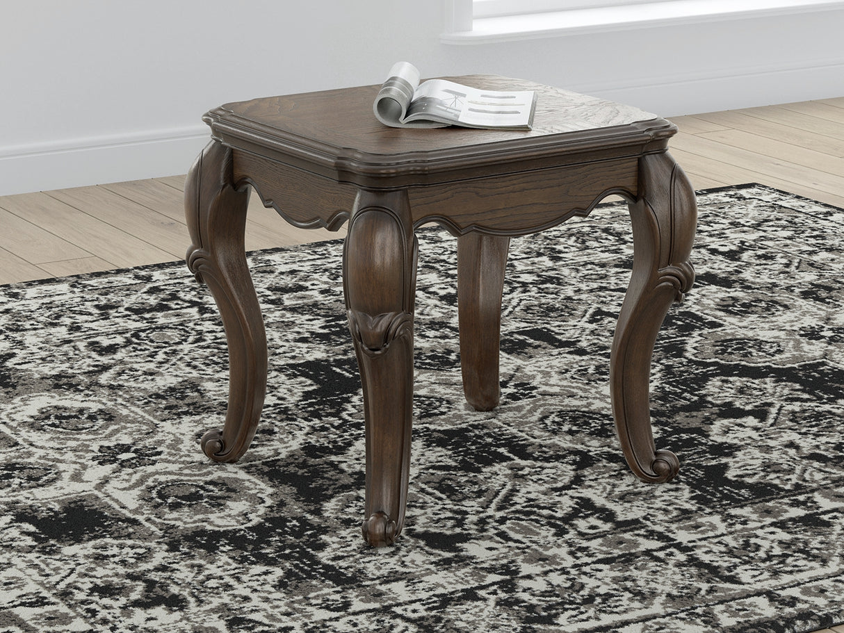 Furniture City Houma - Ashley Furniture - Maylee End Table - Square End Table / Dark Brown - T647-2