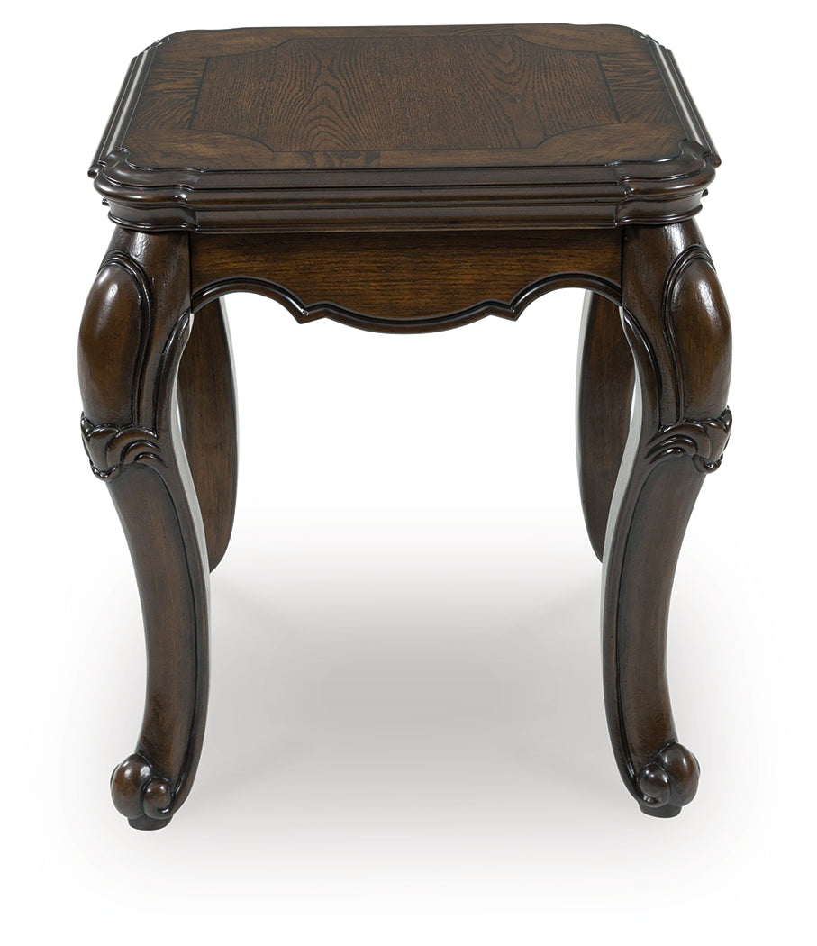 Furniture City Houma - Ashley Furniture - Maylee End Table - Square End Table / Dark Brown - T647-2