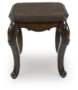 Furniture City Houma - Ashley Furniture - Maylee End Table - Square End Table / Dark Brown - T647-2