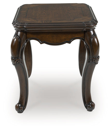 Furniture City Houma - Ashley Furniture - Maylee End Table - Square End Table / Dark Brown - T647-2