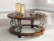 Furniture City Houma - Ashley Furniture - Frallyn Coffee Table - Round Cocktail Table / Dark Brown - T623-8